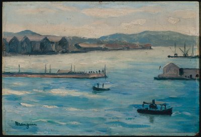 Toulon, der Hafeneingang von Henri Charles Manguin