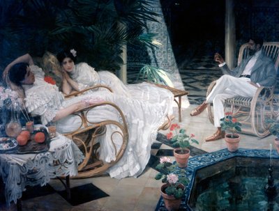 Der Patio, 19. Jahrhundert von Henri Achillo Zo
