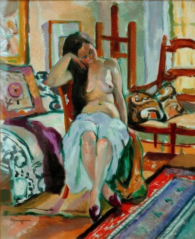 Akt in einem Innenraum von Henri Charles Manguin