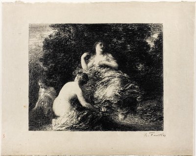 Badende Frauen, mittlere Platte von Ignace Henri Jean Fantin Latour