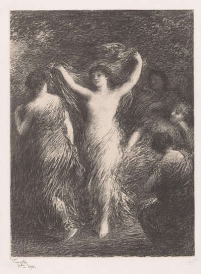 Tanzende und zuschauende Frauen von Ignace Henri Jean Fantin Latour