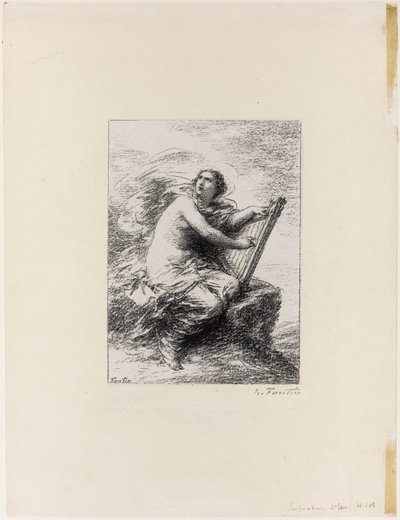 Inspiration, erste Tafel von Ignace Henri Jean Fantin Latour