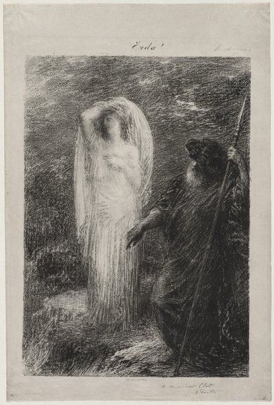 Die Beschwörung von Erda von Ignace Henri Jean Fantin Latour