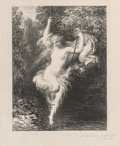 Sarah die Badende von Ignace Henri Jean Fantin Latour