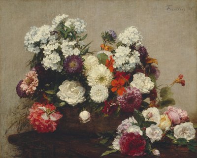 Stillleben mit Blumen, 1881 von Ignace Henri Jean Fantin Latour