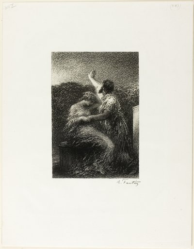 Der Magier Balthasar und Fatima von Ignace Henri Jean Fantin Latour