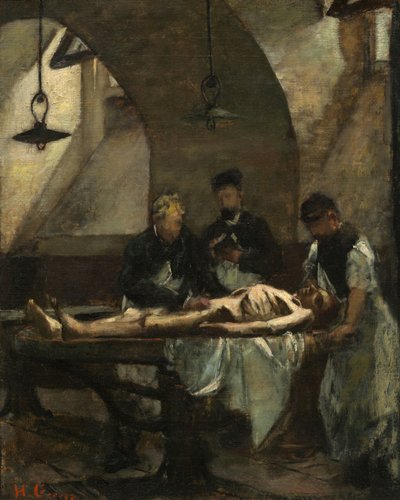 Studie für "Autopsie im Hôtel-Dieu" von Henri Gervex