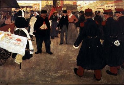 Jahrmarkt bei Les Invalides von Henri Jacques Edouard Evenepoel