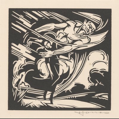 Frau und der Wind von Henri Jonas (signed by artist)