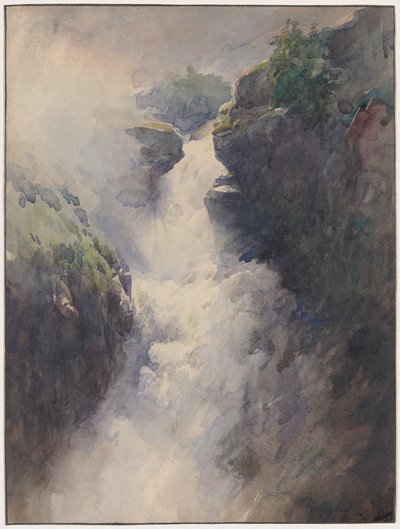 Ein Wasserfall in den Bergen von Henri Joseph Harpignies