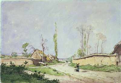 Ein Dorfweg, Oiseme, 1888 von Henri Joseph Harpignies