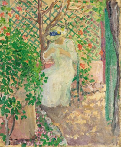 Marthe Lebasque in der Laube von Henri Lebasque