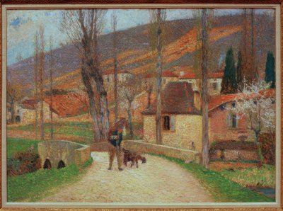 Bauer betritt das Dorf von Henri Martin