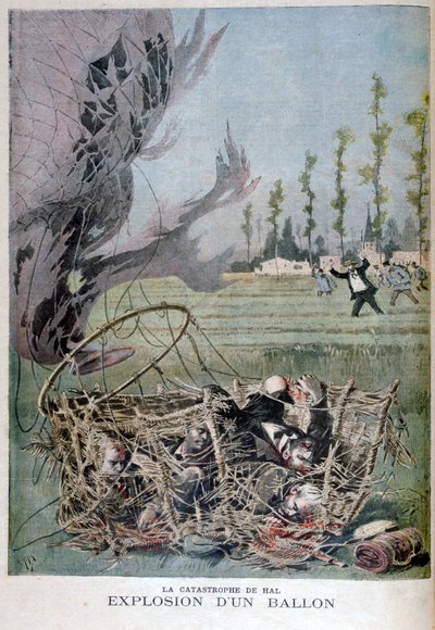 Ballonexplosion in Hal, Belgien, 1895 von Henri Meyer