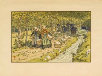 Waschplatz in Tréboul von Henri Rivière