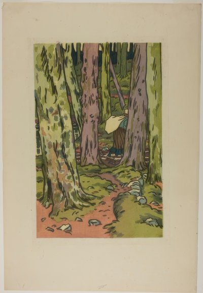 Waschplatz im Wald bei Loguivy von Henri Rivière