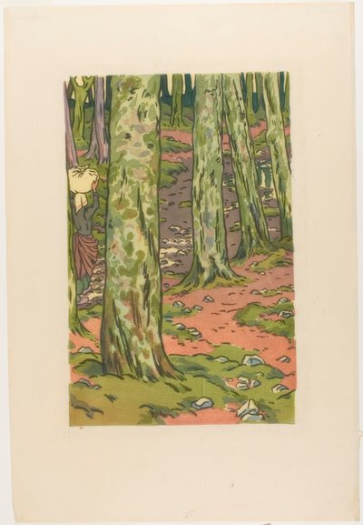 Waschplatz im Wald bei Loguivy von Henri Rivière