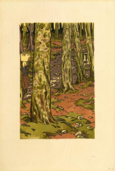 Waschplatz im Wald bei Loguivy von Henri Rivière
