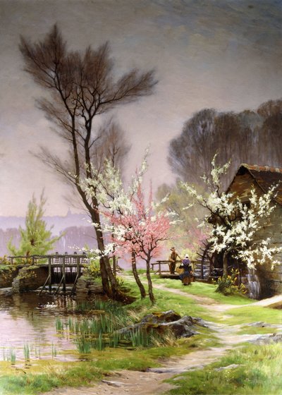 Am Wasserwerk, Frühling von Henri Saintain