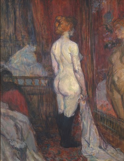 Frau vor einem Spiegel von Henri de Toulouse Lautrec