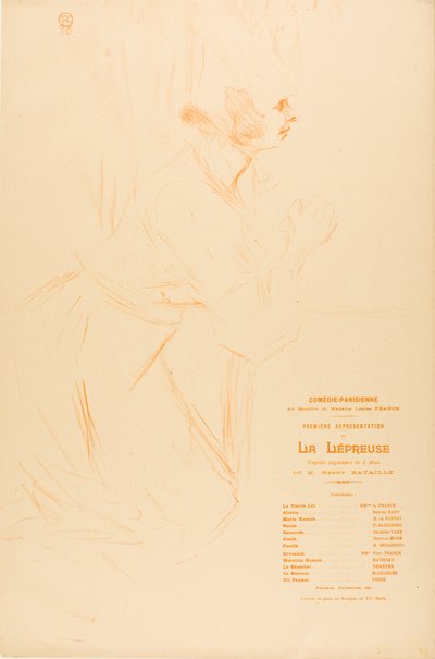 Programm für La Lépreuse von Henri de Toulouse Lautrec