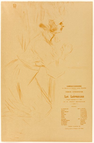 Programm für La Lépreuse von Henri de Toulouse Lautrec