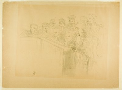 Der Arton-Prozess (erste Platte) von Henri de Toulouse Lautrec