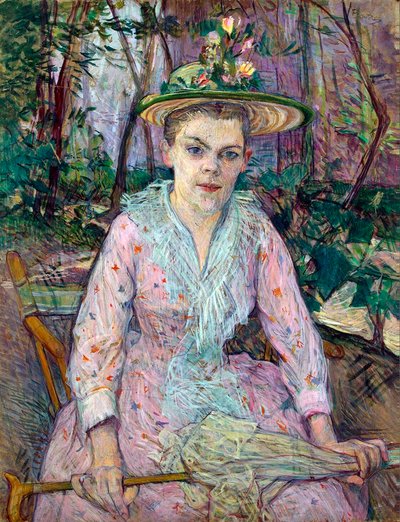 Frau mit einem Regenschirm, 1889 von Henri de Toulouse Lautrec