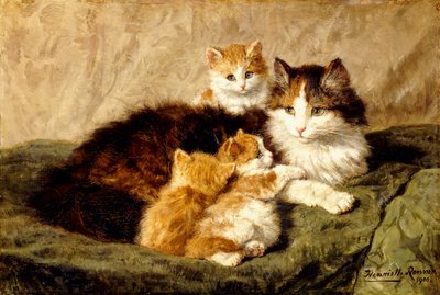 Zufriedenheit, 1900 von Henriëtte Ronner Knip