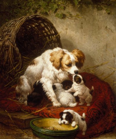 Die glückliche Familie von Henriëtte Ronner Knip