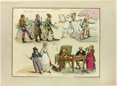 Teller aus Illustrationen zu beliebten Liedern von Henry Alken