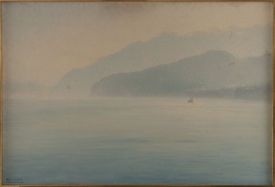 Küste von Sorrent, Blau und Silber von Henry Brokman Knudsen