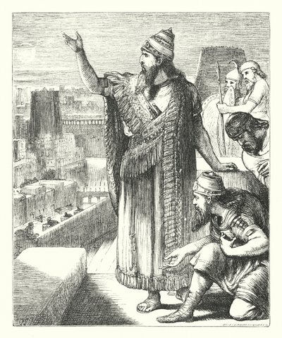 Nebukadnezar in Babylon von Henry Courtney (after) Selous