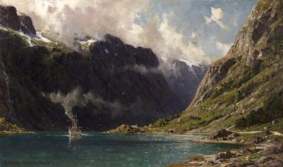 Naeroyfjord, Norwegen, 1902 von Henry Enfield