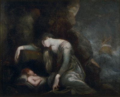 Danaë und Perseus auf Seriphos(?) von Johann Heinrich Füssli