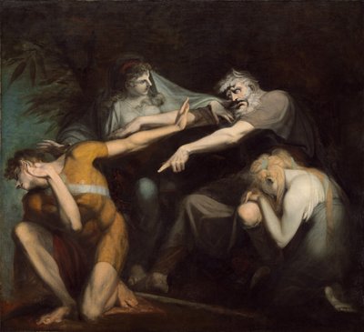 Ödipus verflucht seinen Sohn Polynices, 1786 von Johann Heinrich Füssli