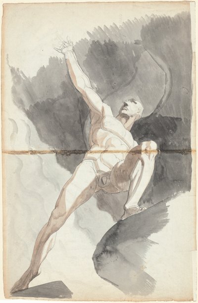 Satan trotzt den Mächten des Himmels von Johann Heinrich Füssli