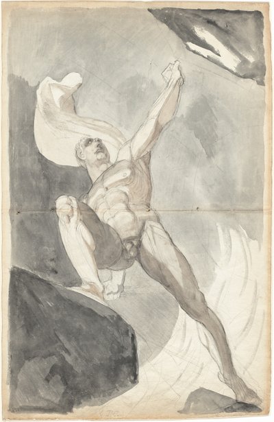 Satan trotzt den Mächten des Himmels von Johann Heinrich Füssli