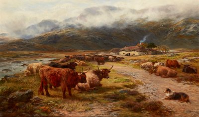 Highland Drove Rast, Argyllshire von Henry Garland