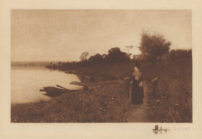 Ohne Titel (Spaziergang im Mondlicht) von Henry Golden Dearth