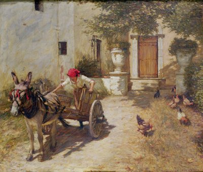 Bauernhofszene, 1905 von Henry Herbert La Thangue
