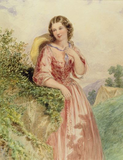 Ein Landmädchen, 19. Jahrhundert von Henry Hobson