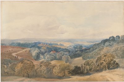 Landschaft mit Crieff Castle von Henry Jutsum