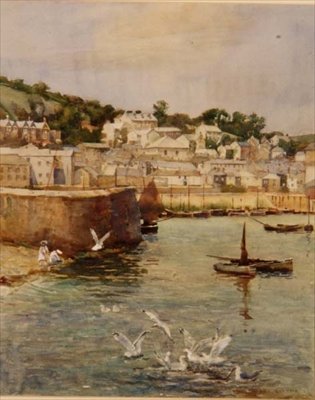 Ein Hafen in Cornwall von Henry Martin