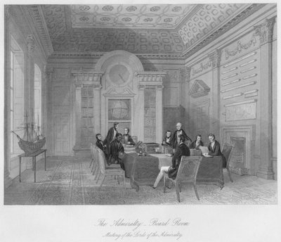 Das Admiralität. - Sitzungssaal, um 1841 von Henry Melville