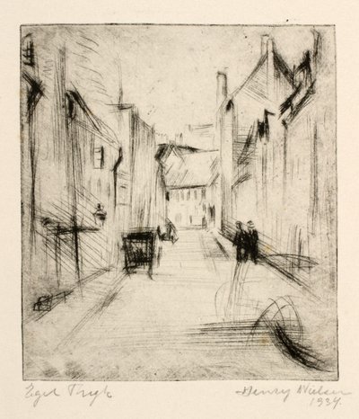 Gasse in Allinge von Henry Nielsen