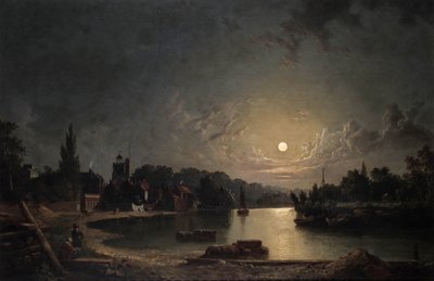 Twickenham bei Mondschein, 1835 von Henry Pether