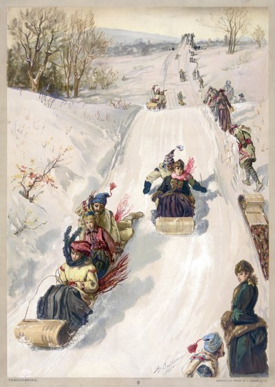 Schlittenfahren auf dem Land von Henry Sandham