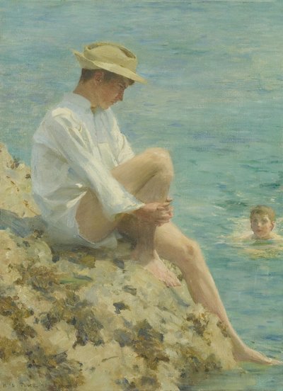 Jungen beim Baden von Henry Scott Tuke