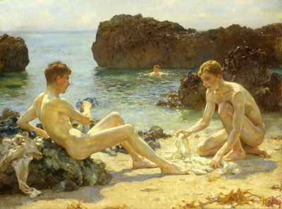Die Sonnenbadenden, 1927 von Henry Scott Tuke